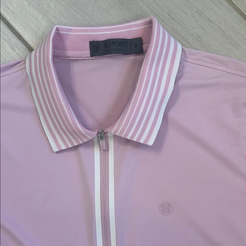 G/FORE Women’s Silky Tech Nylon Quarter Zip Polo Blush Pink Lilac Small - Picture 13 of 16